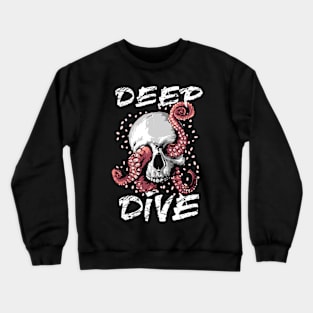 Scuba Diver Skull Octopus Crewneck Sweatshirt